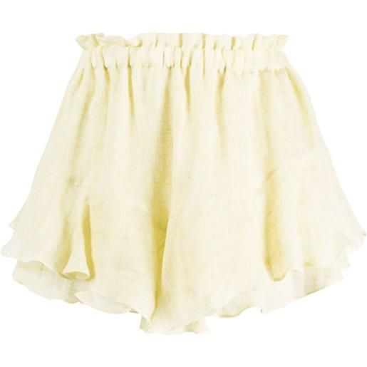 PNK shorts con ruches - giallo