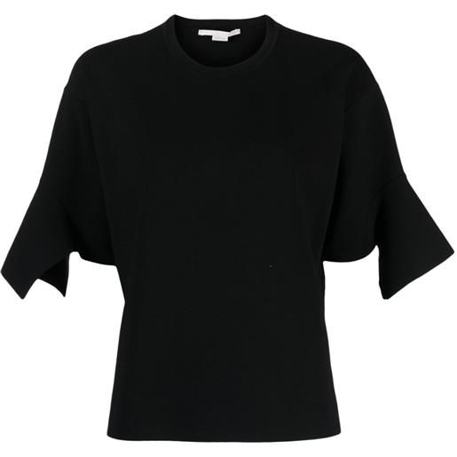 Stella McCartney t-shirt asimmetrica a maniche corte - nero