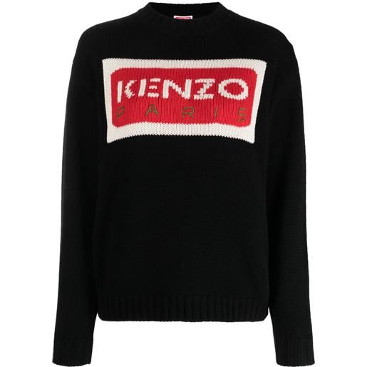 Kenzo maglione paris con logo - nero