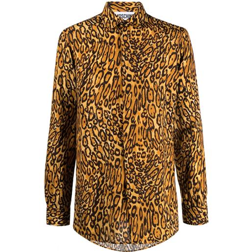 Moschino camicia leopardata - toni neutri