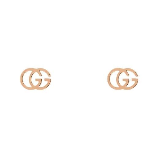 Gucci Gioielli orecchini gucci gg running in oro rosa con doppia g