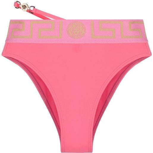 Versace slip bikini a vita alta medusa - rosa