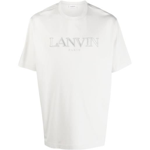 Lanvin t-shirt con applicazione logo - grigio