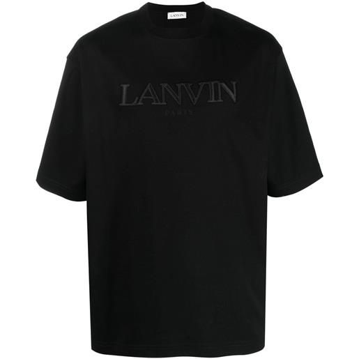 Lanvin t-shirt con applicazione logo - nero