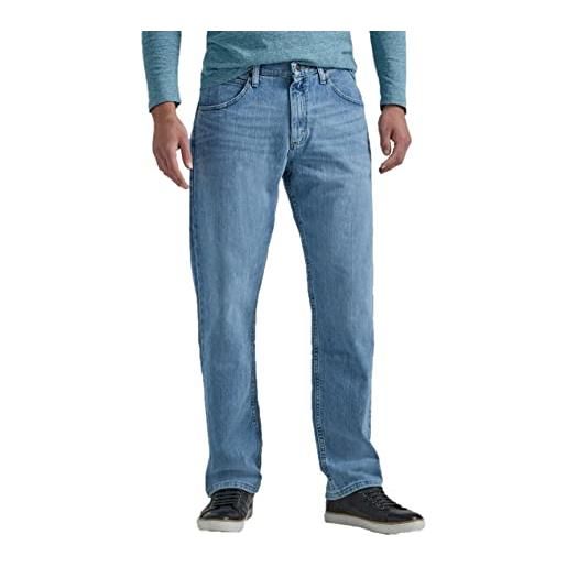 Wrangler relaxed fit jean jeans, stonewash flex, 35w x 32l uomo