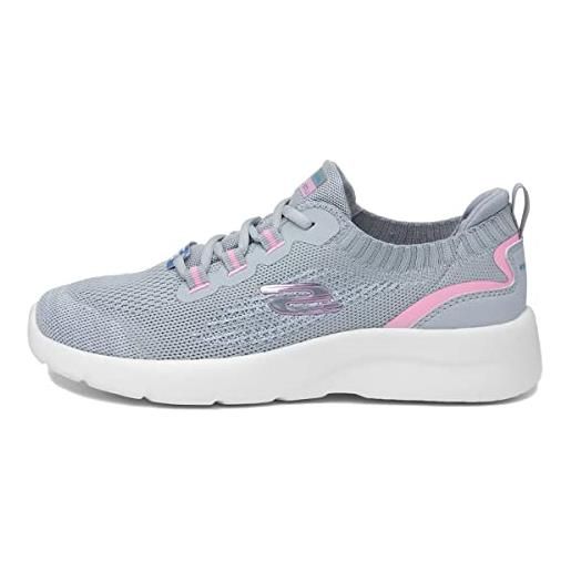 Skechers dynamight 2.0 daytime stride, sneaker donna, light gray pink, 35 eu