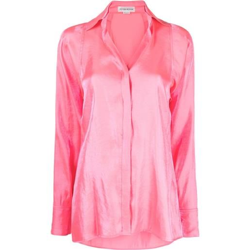 Victoria Beckham camicia drappeggiata - rosa