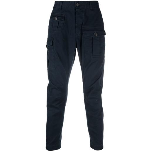 Dsquared2 slim-cut cargo trousers - blu