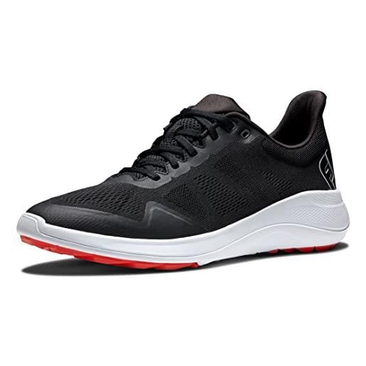 Footjoy fj flex, scarpe da golf uomo, nero, bianco, rosso, 45.5 eu