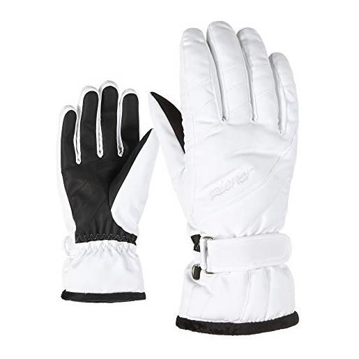 Ziener gloves kileni guanti da sci da donna, bianco, 8,5