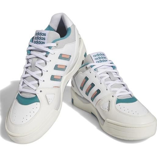 Scarpe sneakers uomo adidas midcity low bianco verde basket id5403