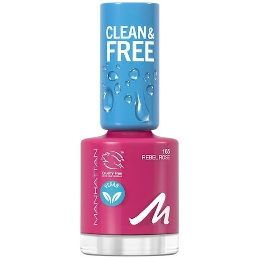 Manhattan make-up unghie clean & free nail lacquer 165 rebel rose / sweet pea