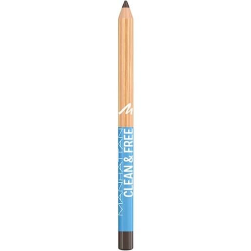 Manhattan make-up occhi clean + free eyeliner pencil 002 pecan brown
