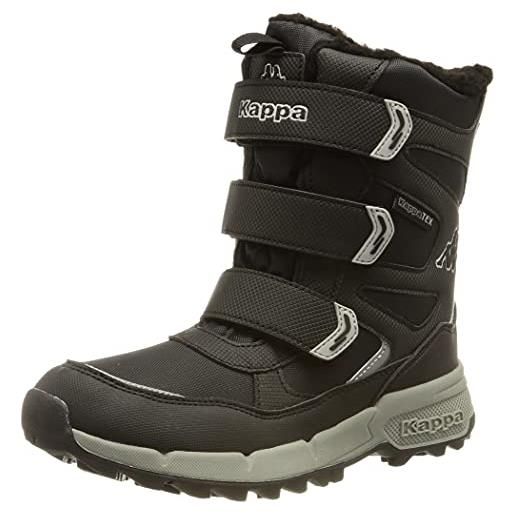 Kappa vipos tex t unisex kids scarpe per jogging su strada unisex - adulto, nero (black/silver), 37 eu