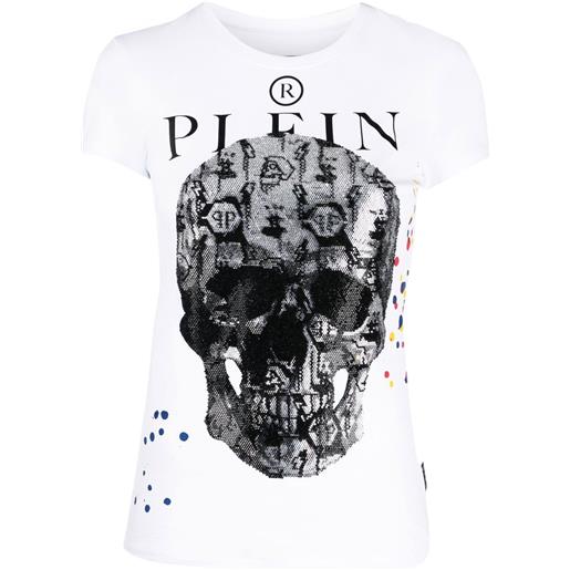 Philipp Plein t-shirt con stampa teschio - bianco