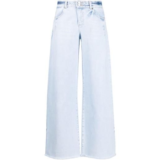 Retrofete jeans lorena a gamba ampia - blu