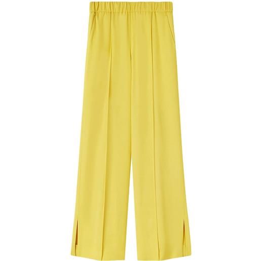 Jil Sander pantaloni a palazzo con vita elasticizzata - giallo