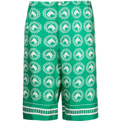 Gucci shorts con stampa grafica - verde