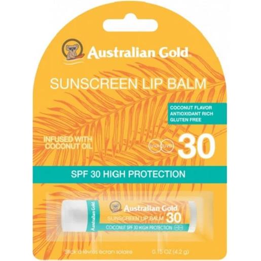 Australian Gold sunscreen lip balm spf30 protezione solare labbra 4,2gr nuova formula