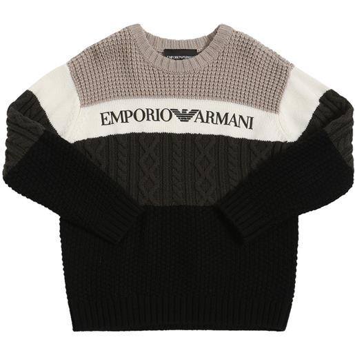 EMPORIO ARMANI maglia in misto lana con logo
