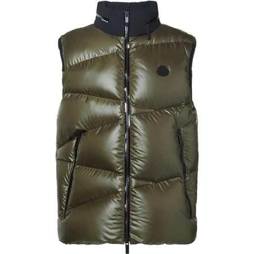 MONCLER piumino smanicato tago in techno lucido