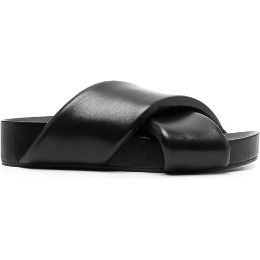 Jil Sander sandali con incrocio - nero