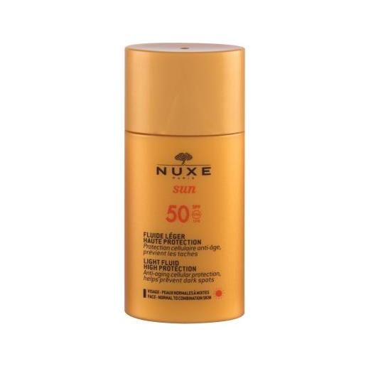NUXE sun light fluid spf50 fluido solare viso per pelli miste 50 ml unisex