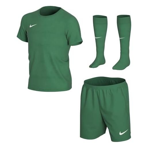 Nike lk nk dry park20 kit set k, calcio unisex bambini, pine green/pine green/(white), xl
