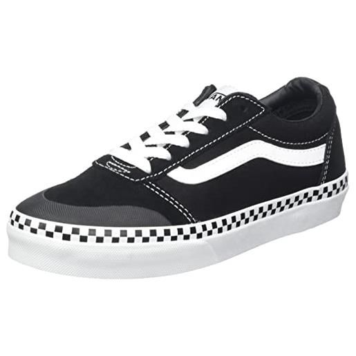 Vans ward dw, sneaker, unisex - bambini e ragazzi, checker foxing black, 32 eu