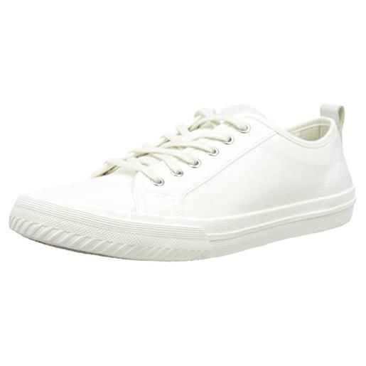 Clarks roxby lace, scarpe da ginnastica da uomo, bianco (white canvas), 42 eu
