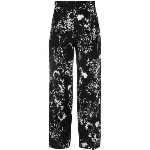 Victoria Beckham pantaloni a fiori - nero