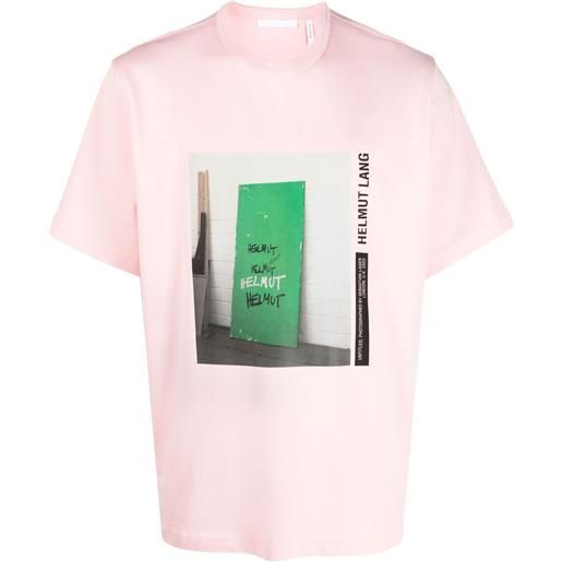 Helmut Lang t-shirt con stampa fotografica - rosa