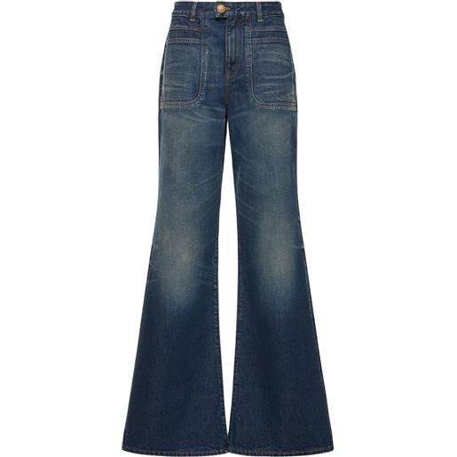 BALMAIN jeans svasati vita alta in denim