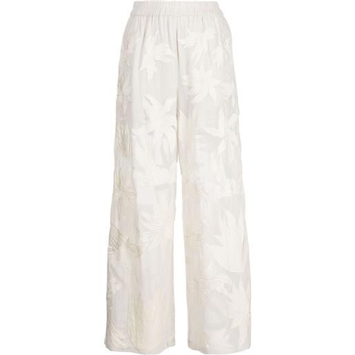 Stella Nova pantaloni utta con applicazioni a fiori - grigio