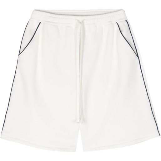 Gucci shorts con logo gg - bianco