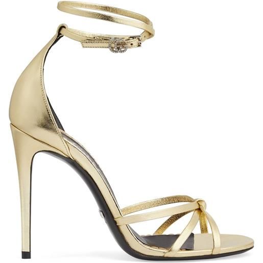 Gucci sandali con finiture metallizzate - oro