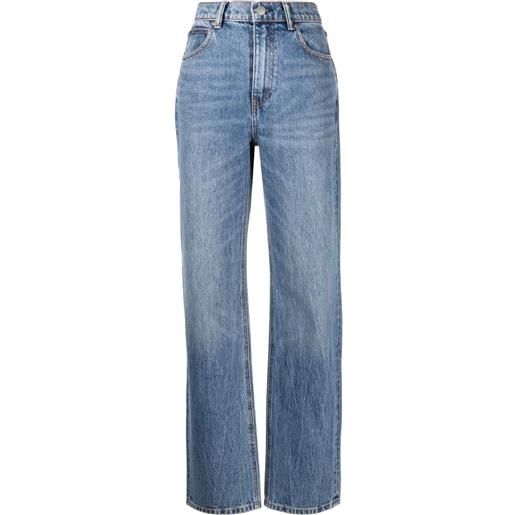 Alexander Wang jeans dritti a vita media - blu