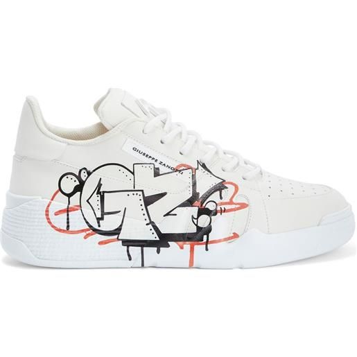 Giuseppe Zanotti sneakers talon con stampa graffiti - bianco