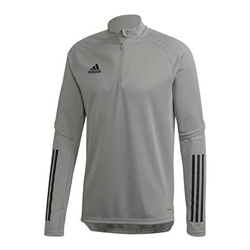 Adidas condivo 20, maglia da allenamento maniche lunghe con zip uomo, team mid grey/black, xxl