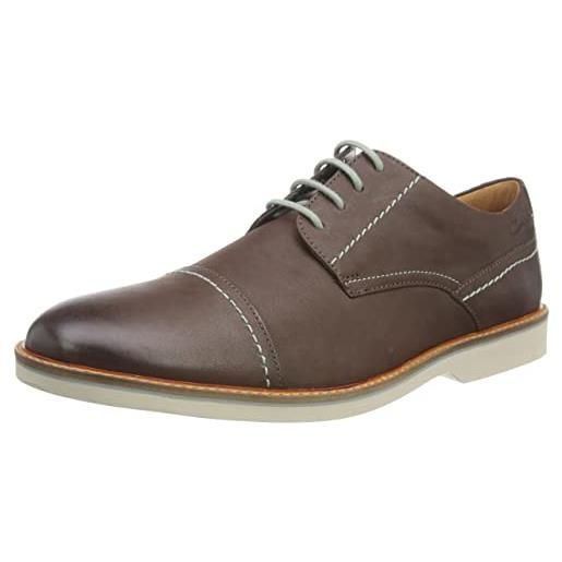 Clarks atticus lt-gorra, oxford uomo, azul piel marina, 42 eu