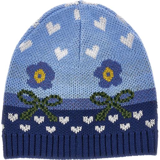 Monnalisa berretto knitwear fiori e cuori
