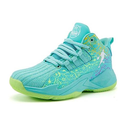 CZHIHANEG scarpe da basket da bambino scarpe da basket scarpe da basket per bambini scarpe sportive con chiusura in velcro scarpe sportive