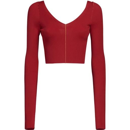 Marni maglione con scollo a v - rosso