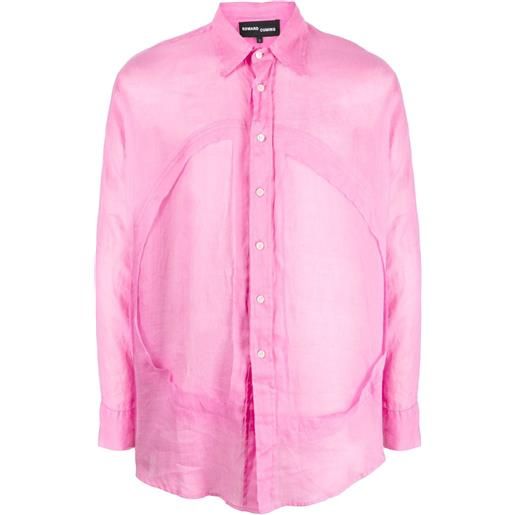 Edward Cuming camicia lung window - rosa