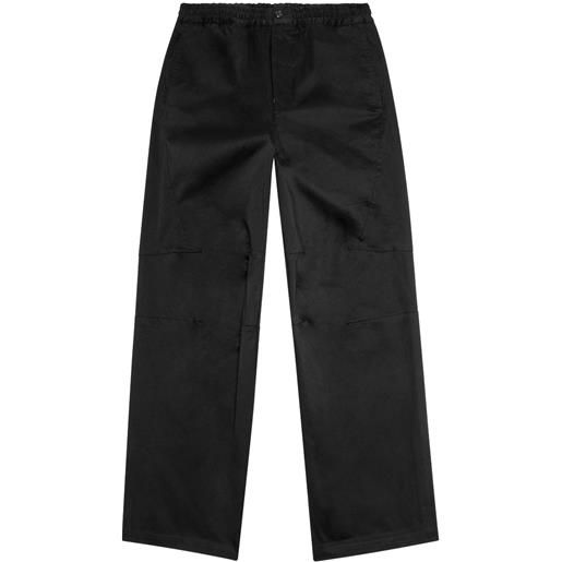 Diesel pantaloni p-jadd dritti con vita elasticizzata - nero