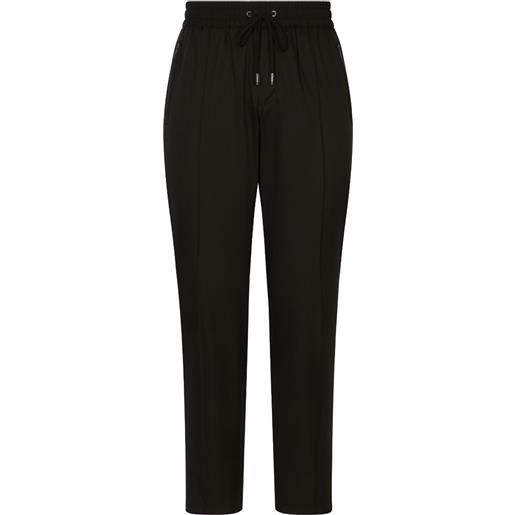Dolce & Gabbana pantaloni sportivi con placca logo - nero
