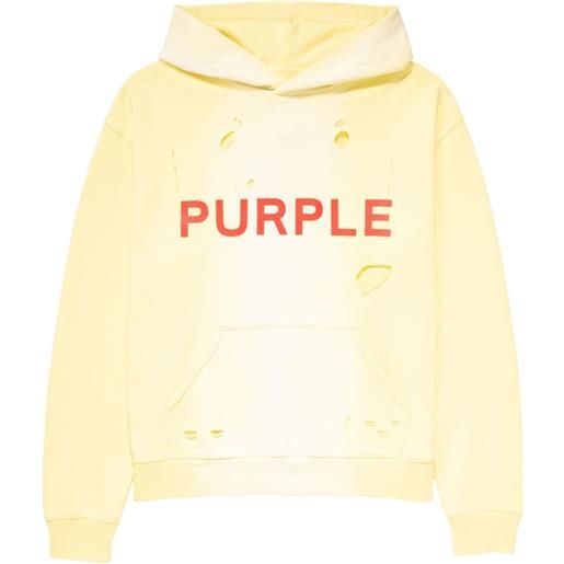 Purple Brand french terry po hoodie - giallo