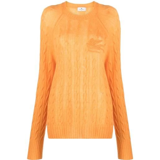 ETRO maglione con ricamo - arancione