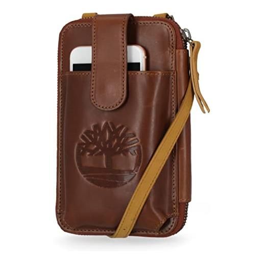 Timberland rfid pelle cellulare crossbody portafoglio borsa, tracolla donna, marrone (cav), einheitsgröße