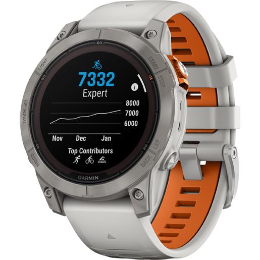 GARMIN fenix 7 pro 47mm sapphire solar fog gray orange orologio gps multisport